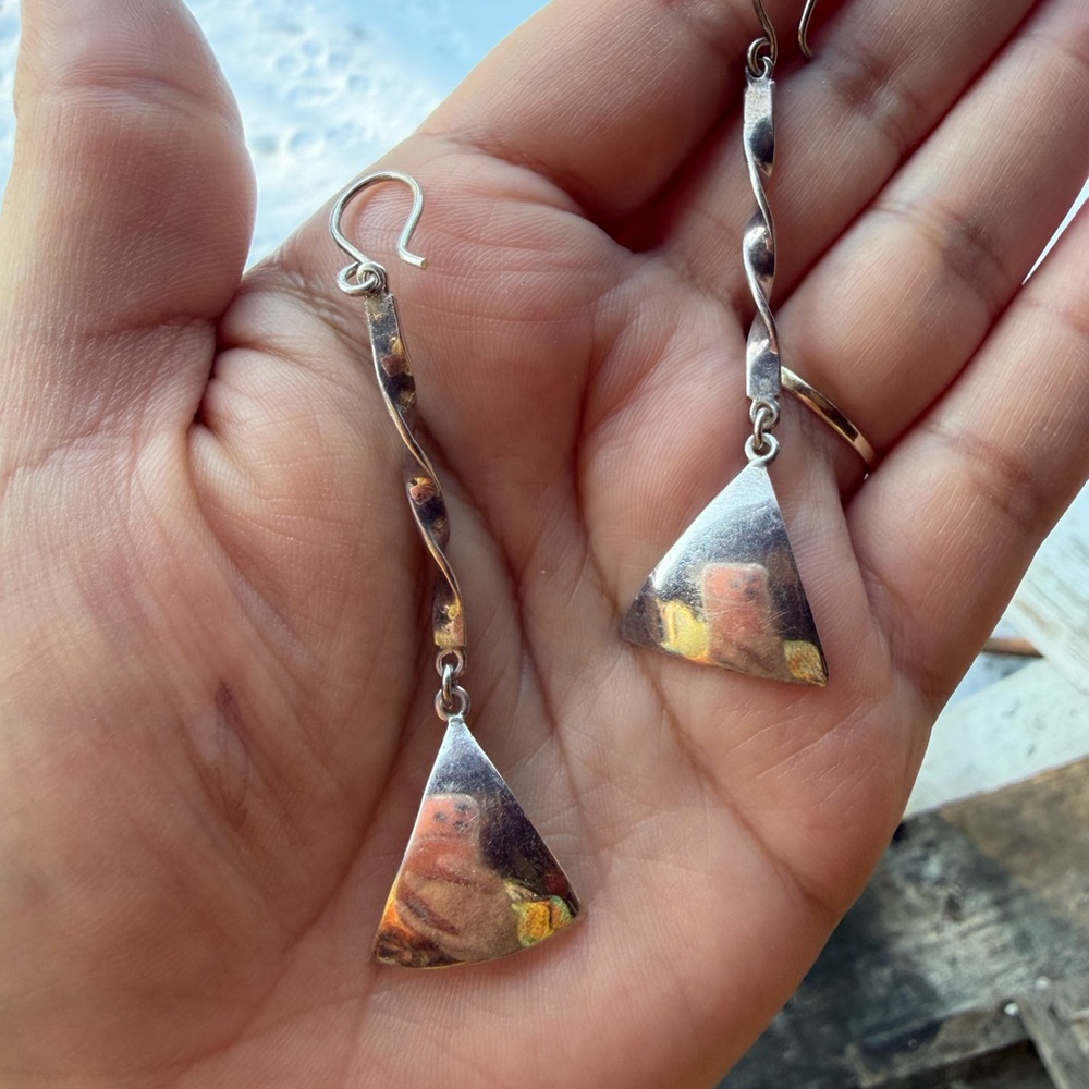 925 Sterling Silver Made In Mexico Earrings